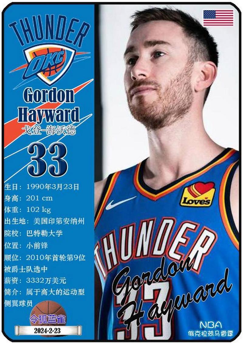 NBA球星戈登退役？详解海沃德的职业生涯！