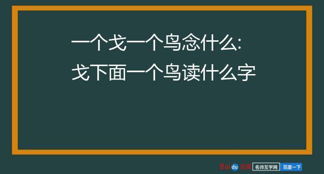 戈加一个鸟是什么字？读音、释义和相关知识点