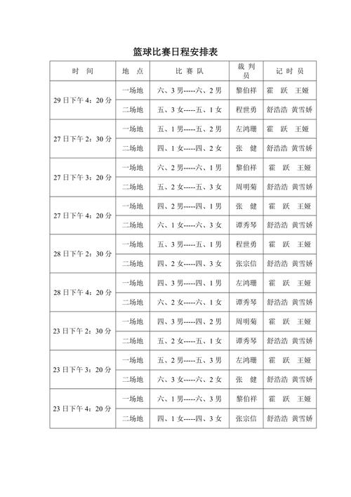 比赛赛程表如何安排？简单易懂的赛程表排法教程