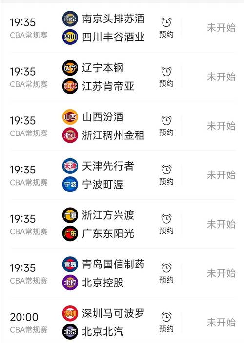 CBA赛程直播预告：不容错过的焦点对决一览