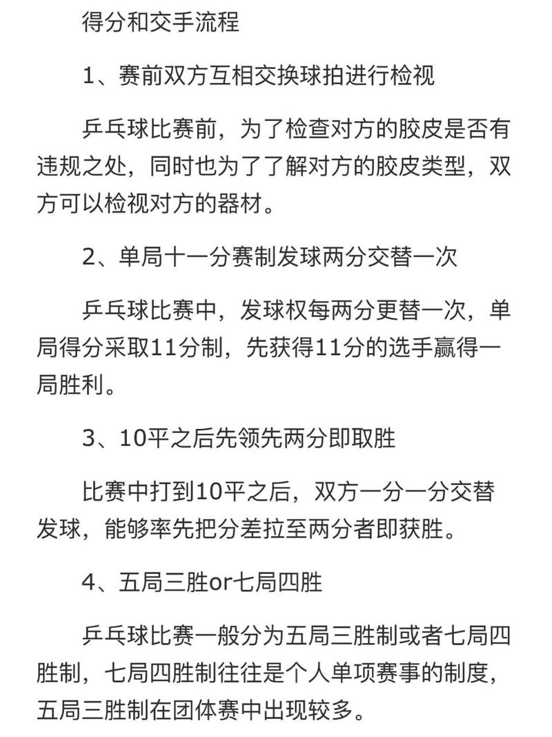 乒乓球团体赛比赛规则是什么？新手入门快速指南