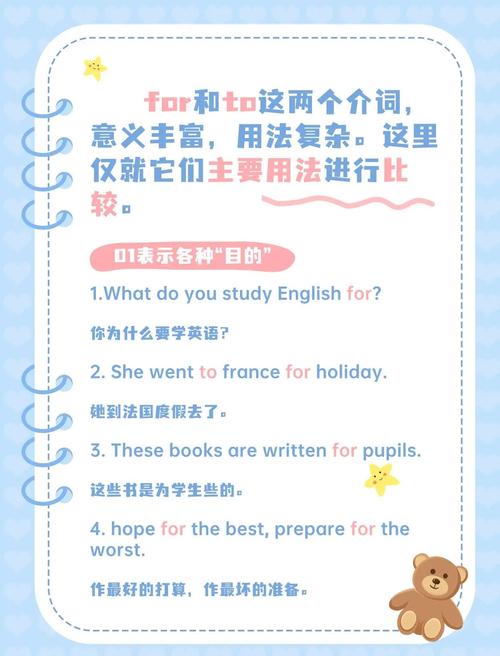 英语介词for是什么意思？多种场景下的for用法示例