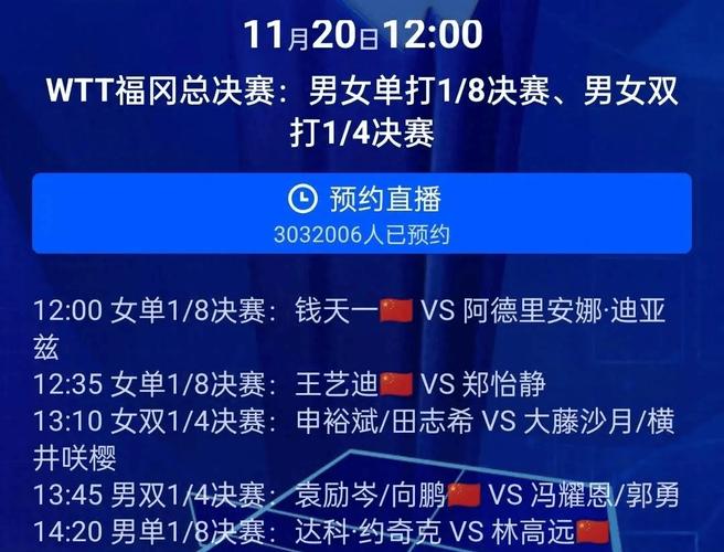 哪里可以看乒乓球比赛？央视及其他平台直播信息！
