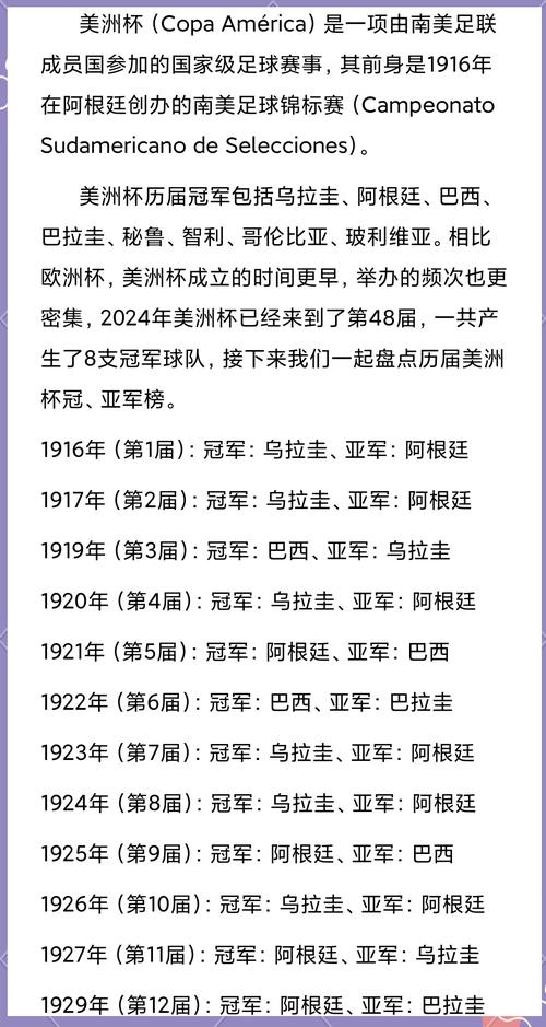 美洲杯几年举办一次？看完这篇，你就彻底明白了！
