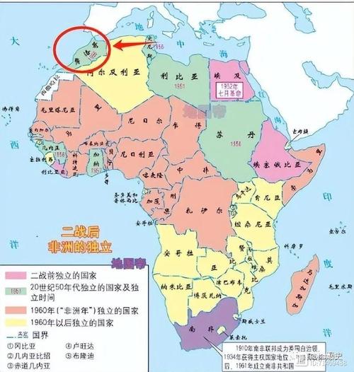 阿尔及利亚在非洲哪个位置？详细地图位置标注