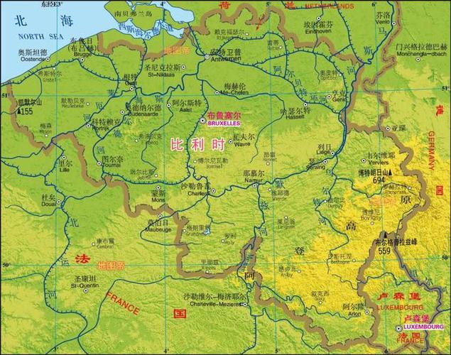 比利时位置在哪里？欧洲地图上比利时周边国家介绍