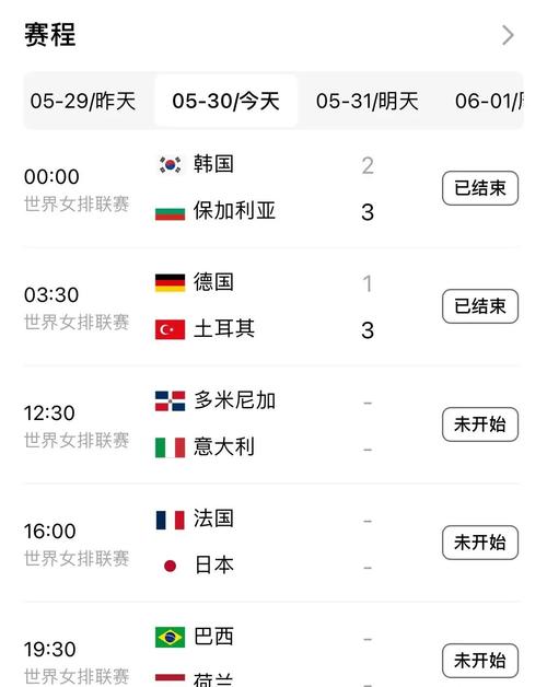 中国女排今天对阵哪个队伍？实时战报和比赛结果都在这里！