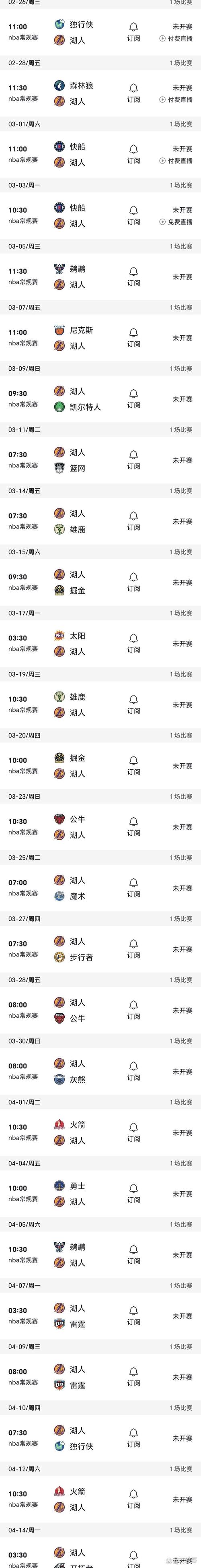 湖人战况一览：胜负场次及排名变化