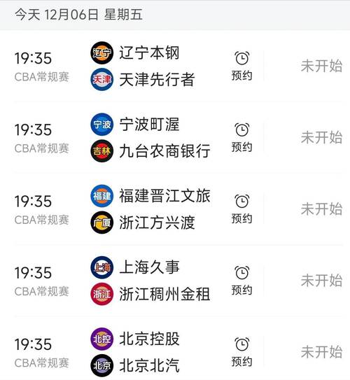 想知道今天CBA有没有比赛？速看比赛时间和对阵双方！