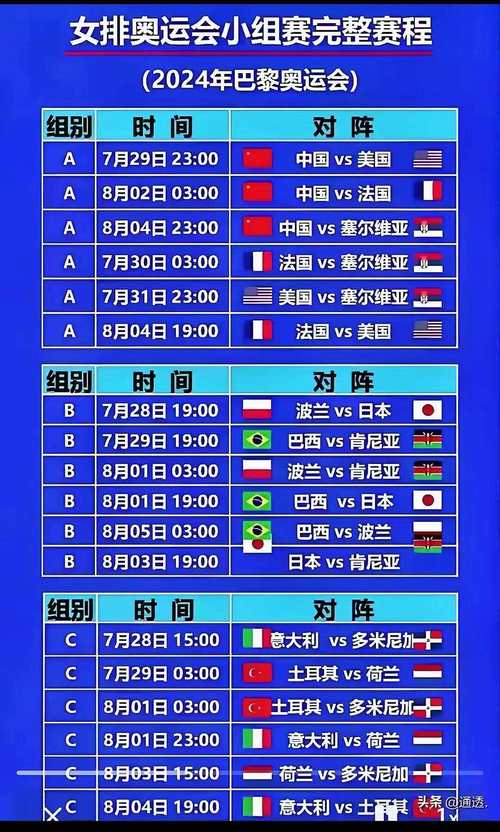 女排比赛安排2024-2025：今年都有哪些重要赛事？