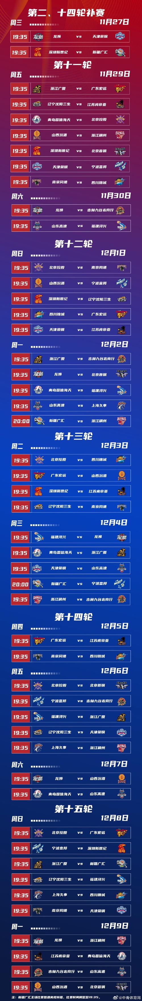 想知道今天CBA有没有比赛？速看比赛时间和对阵双方！