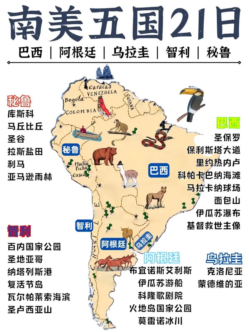 南美洲有多少个国家？详解南美12个国家地理位置