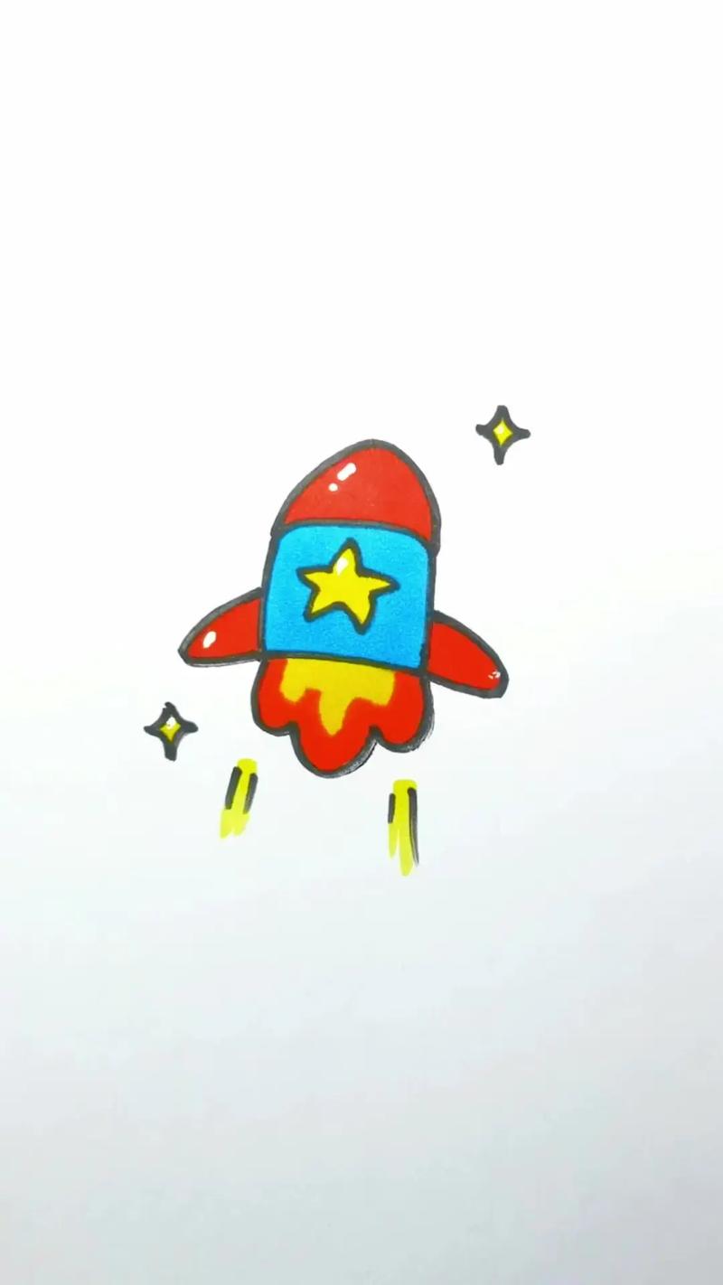 航空火箭绘画步骤详解，小白也能学会