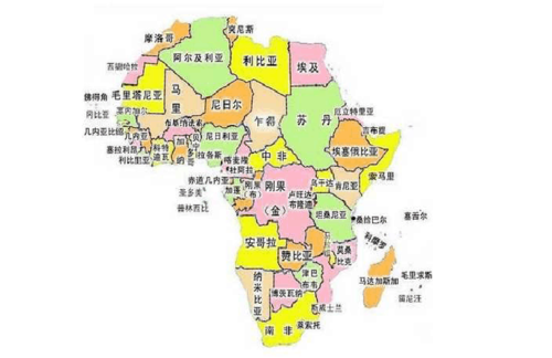 非洲国家分布图：快速了解非洲所有国家组成