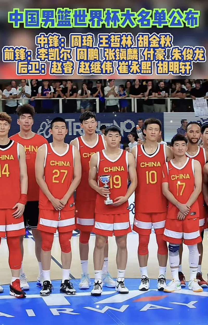 中国男篮都有谁？世界杯参赛名单全在这里！
