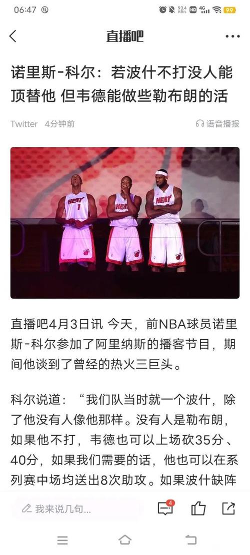 詹姆斯、韦德、波什当年几岁？热火三巨头年龄揭秘