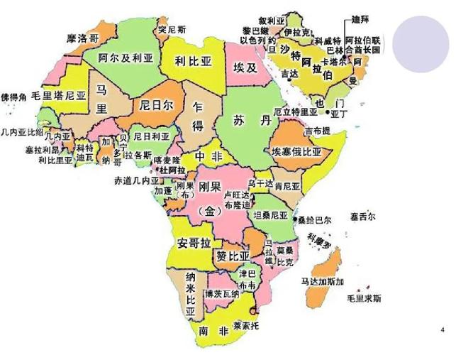 非洲国家分布图：快速了解非洲所有国家组成