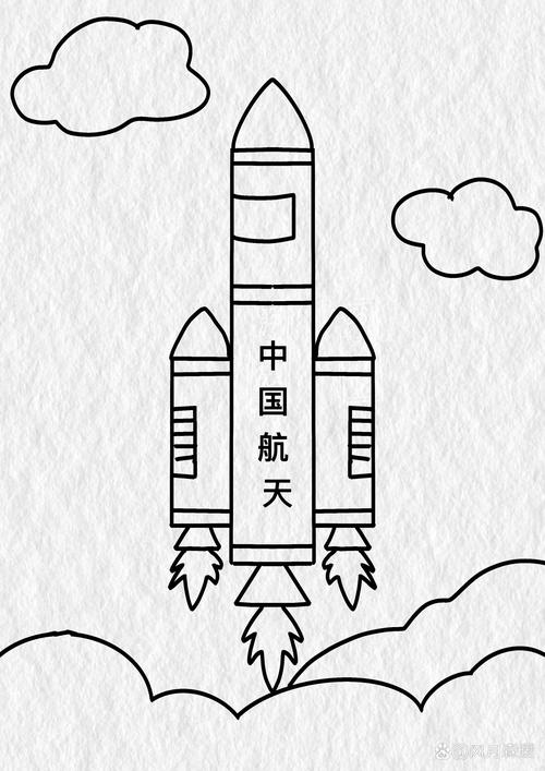 航天火箭怎么画？简单易学的火箭简笔画教程
