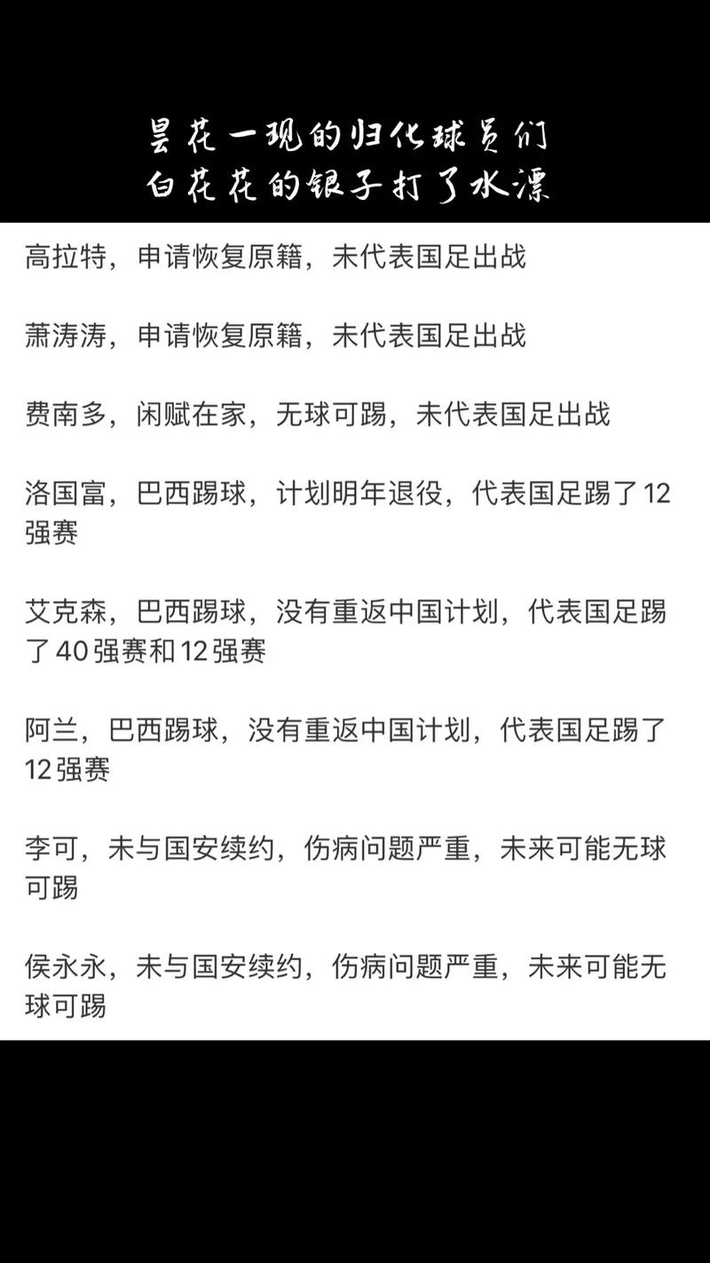 足球规划球员是什么意思？深度解析归化球员制度