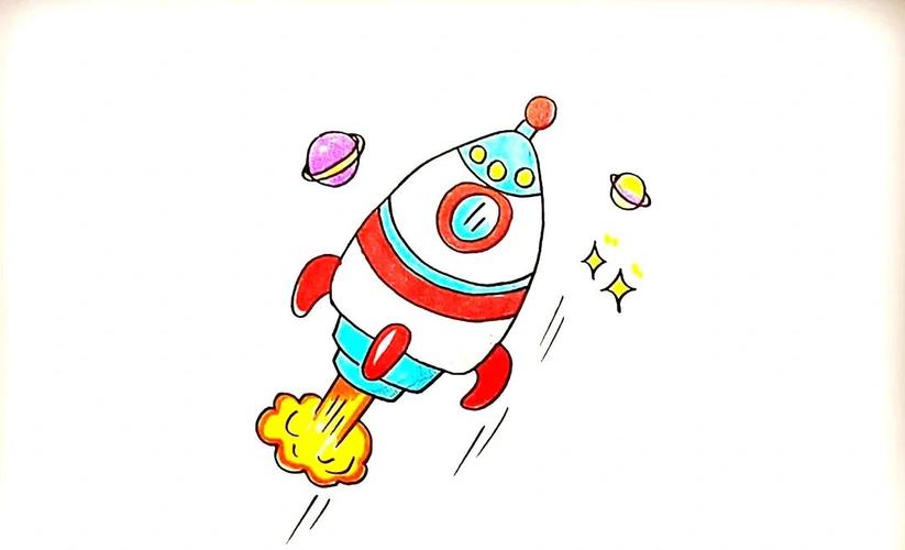 航空火箭绘画步骤详解，小白也能学会